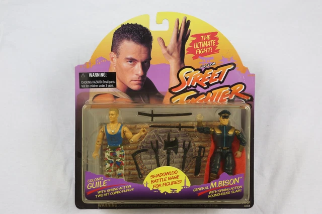 **Capcom Street Fighter Colonel Guile + General M. Bison figures **1994 MIP**