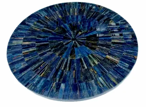 36" Blue Tiger Eye Table Top / Tiger eye Marble Dining Table Top