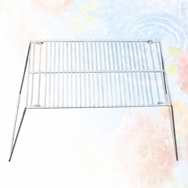 Griglia A Rete Tonda Per BBQ - In Acciaio Antiaderente, Per Campeggio E Picnic All'Aperto - Foto 10