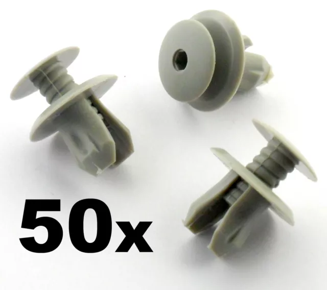 50x VW Volkswagen T4 T5 Transporter Eurovan Light Grey Trim Panel Lining Clips