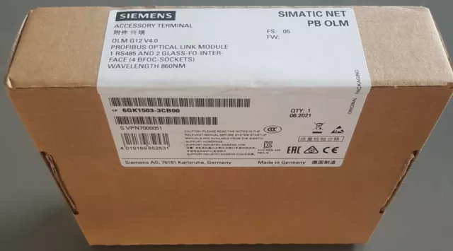 SIEMENS terminal 6GK1503-3CB00 profibus optical link module