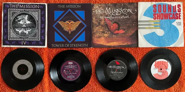 The Mission - Four 7" Singles  (UK)