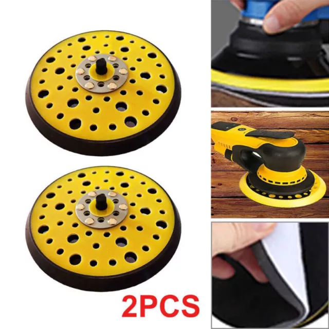 2 PCS Medium Sander Backing 150mm 54 Holes Hook & Loop Pad Für Mirka CEROS DEROS