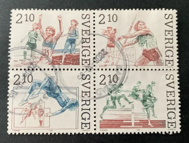 Sweden Sverige 🇸🇪 1986 - 4 used stamps with Michel no. 1403-1406