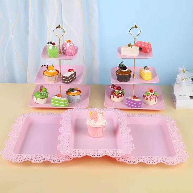 Large Capacity Mousse Plate Patterned Afternoon Tea Accessories