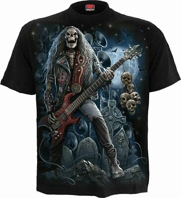 Spiral Direct GRIM ROCKER Mens/Rock/Reaper/Metal/Skulls/Guitar/T-Shirt/Clothing
