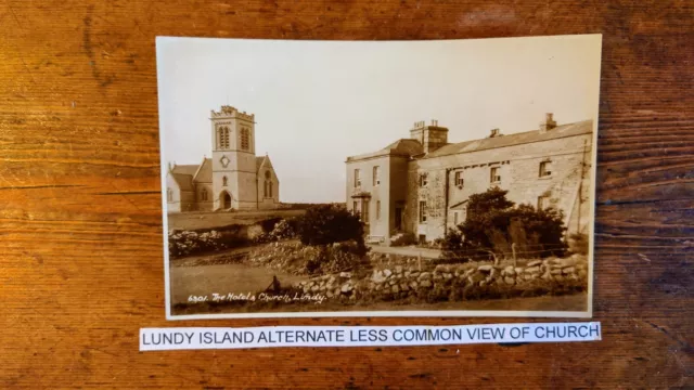 Lundy Island. RP (Alternate less common view of church.)