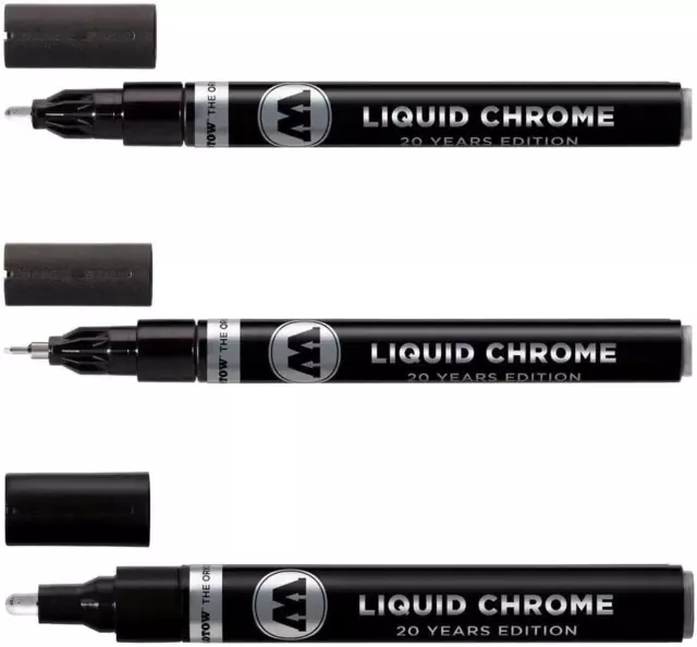 Molotow Liquid Chrome Marker Set - 1mm, 2mm and 4mm