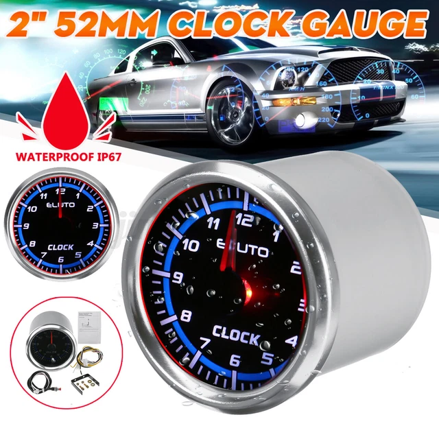 2" 52mm Clock Gauge Modified 12Hours Show Clock Meter Hour Meter for Car 2" 52mm Clock Gauge Modified 12Hours Show Clock Meter Hour Meter for Car