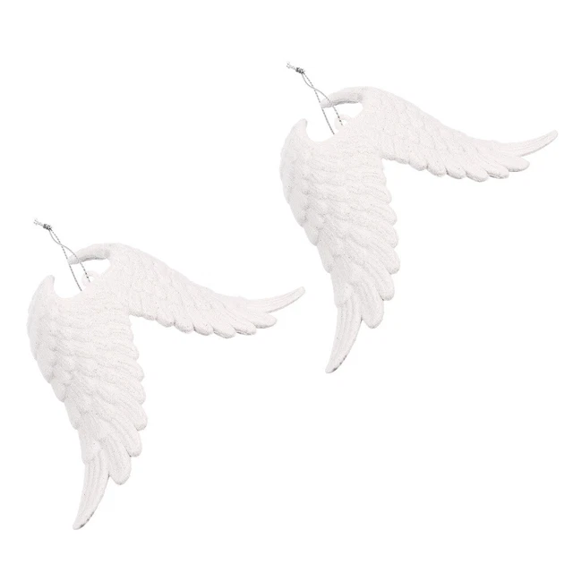 2 Pcs White Foam Christmas Tree Pendant Door Hanger Ornaments