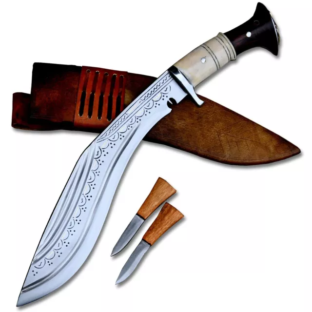 12 inches long Blade kukri knife-khukuri-Forged-Tempered-sharpen-Ready to use