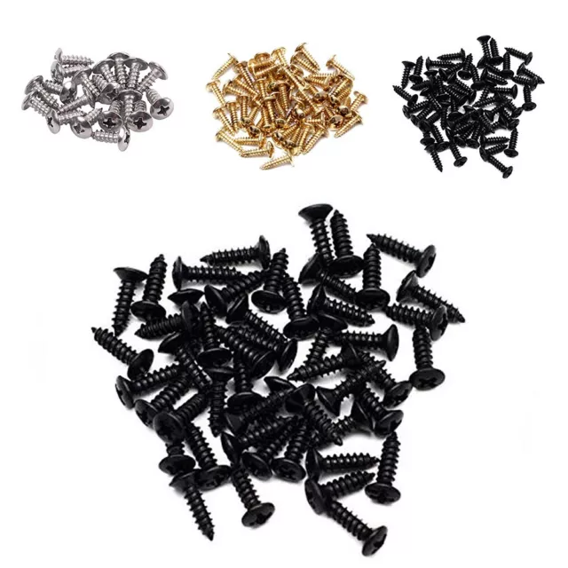 100er-Pack Gitarren-Schlagbrettschrauben 3x12 mm kompatibel mit für Strat TL-Gi