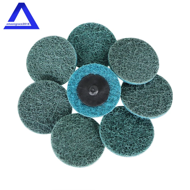 50× 2 inch Fine Surface Conditioning Discs Roll Lock Die Grinder Sanding Pads US