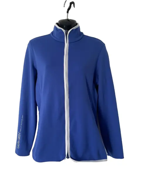 Galvin Green Womens Blue & White Trim Jacket Size Small Uk 10 12 Insula