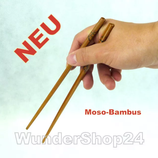 Chinesische Essstäbchen Stäbchen Chopsticks aus stabiles Moso-Bambus NEU2