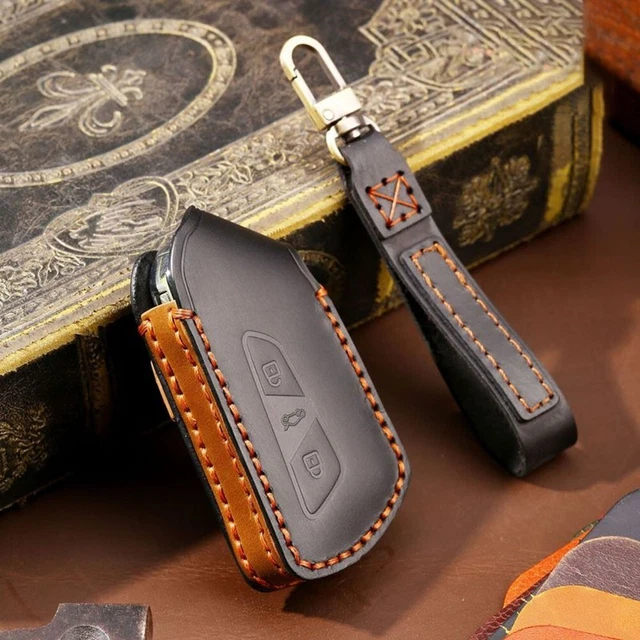 Porte-Clés Cuir KSJEHW Etui Protection Clé Voiture - Pochette Résistante à L'Eau Brun
