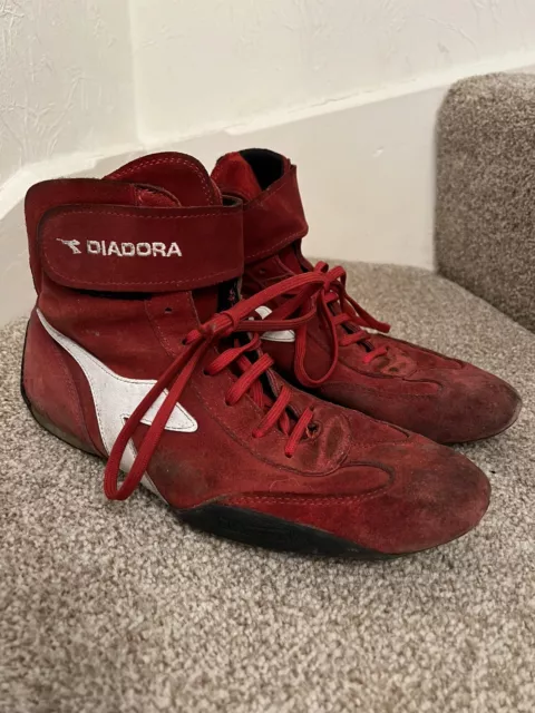 Diadora Karting race boots Red racewear size 43 Made In Italy