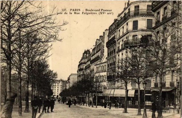 CPA PARIS 15th Boulevard Pasteur, take of Rue Falguieres F. Fleury (303678)