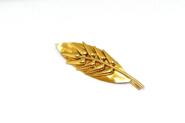 Broche Vintage P&M Paris - Motif Épi De Blé Et Strass, Ancienne, Occasion