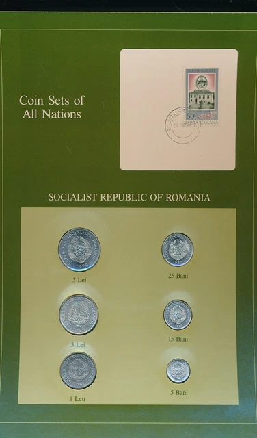 1983 Coin Sets Of All Nations Socialist Republic Of Romania ~ Unc ~ Ships Free!