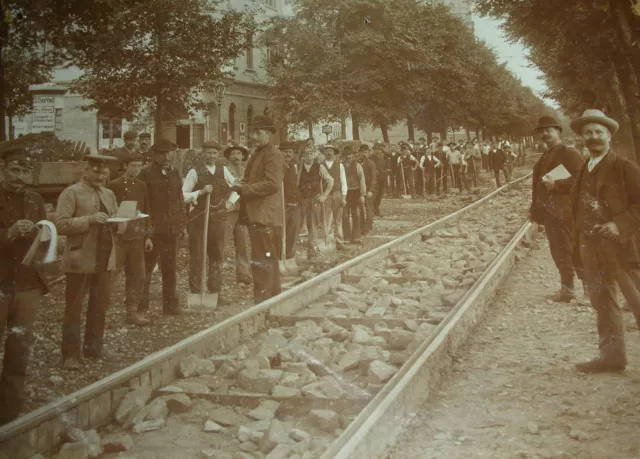 Roßstraße Düsseldorf Derendorf 1910 Eisenbahn Bau Eisenbahnbau Straßenbahn