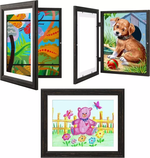 9.5*12.8" Kids Art Frames Front-Opening Changeable Children Artwork Picture Draw