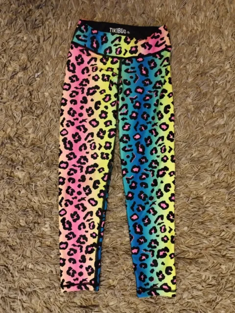 TIKIBOO KIDS LEGGINGS Neon Leopard - Age 6-7 £9.99 - PicClick UK