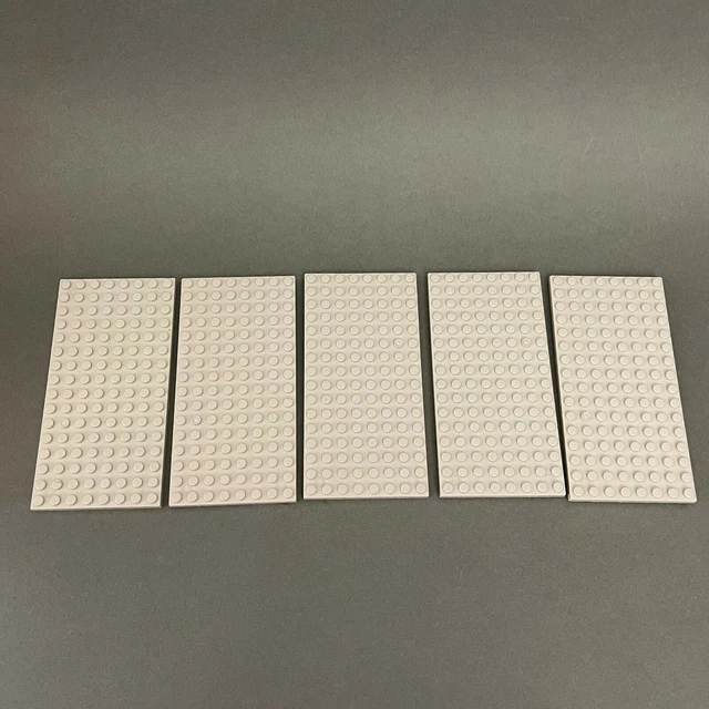 Mega Blok Bloks 16 x 8 Gray Baseplates Replacement Add-on Pieces Parts Lot of 5