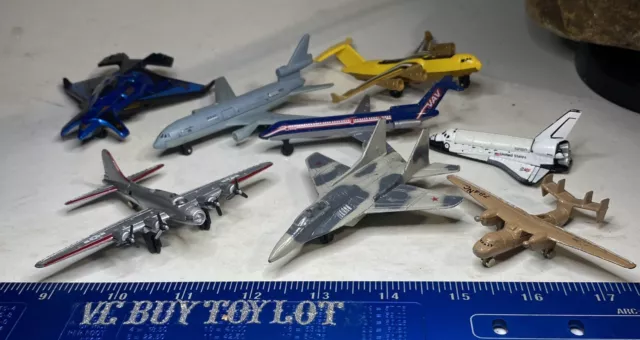 Toy Airplane Lot Mostly 1990s Era Jet Bomber Shuttle  DieCast & Plastic Navy AF