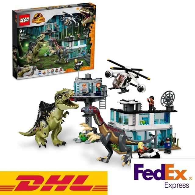 NEW LEGO 76949 Jurassic World: Giganotosaurus & Therizinosaurus Attack ...