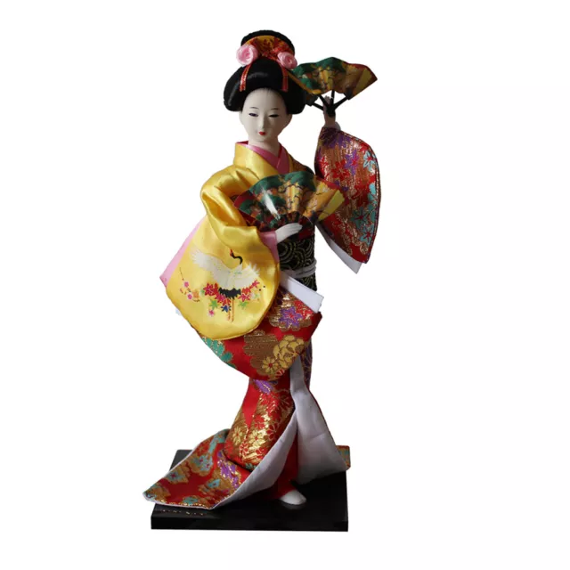 Figurine de Poupée Geisha Kimono Japonais Délicat de 12 Pouces dans La