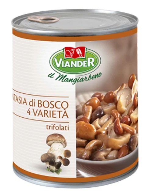 Viander - Funghi fantasia di bosco 4 varietà trifolati conf.da 800 g