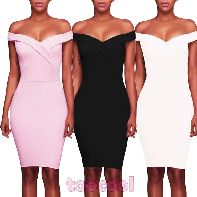 Vestito donna mini abito tubino scollato aderente elegante nuovo sexy DL-2104
