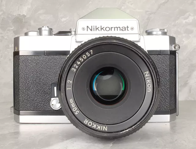 Nikon Nikkormat FT2 with 50mm/f2 Nikkor lens, fully working