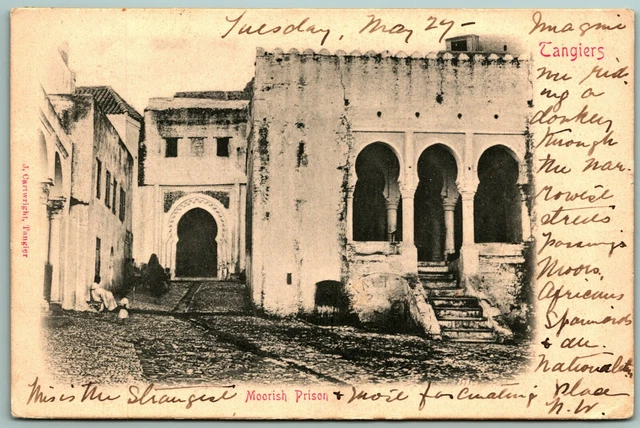 Moorish Prison Tangiers Morocco Cover to Brooklyn NY 1908 UDB Postcard F15