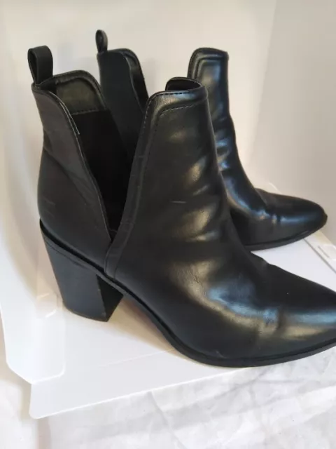 fashion ankle boots Miss Shop size 9 synthetic block heel