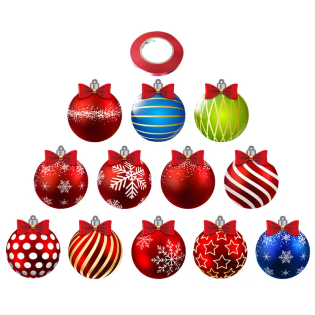 12 lenzuola albero di Natale palline da appendere vetrina decorativa palline albero di Natale