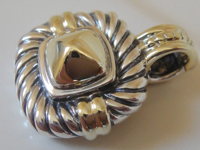$950 David Yurman 14K,Ss  Gold Dome Enhancer