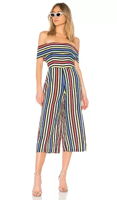 NWT House of Harlow x Revolve Off Shoulder Jumpsuit Colmar Stripe Small Boho