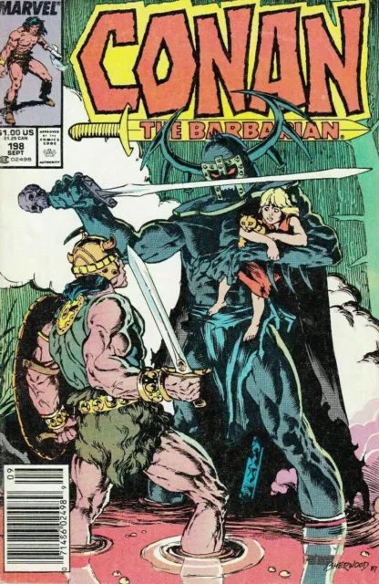 Conan The Barbarian #198 Marvel Comics Newsstand September Sept 1987 (FNVF)