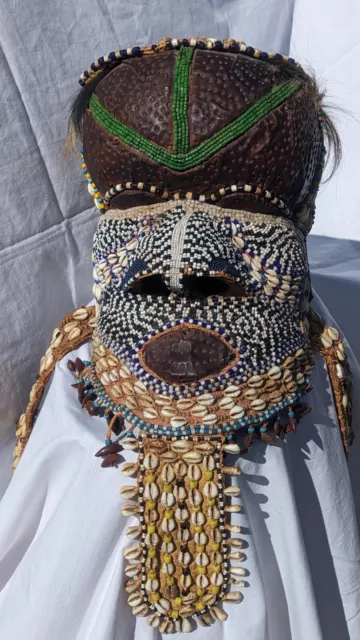 Kuba Mask Bwoom Helmet Royal Congo African Beaded Art