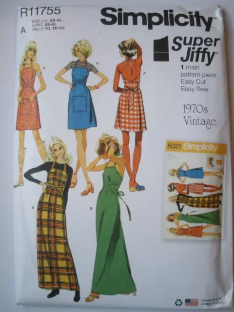 Simplicity Sewing Pattern R11755 9739 Misses Back Wrap Dress &Jumper Sz XS-XL