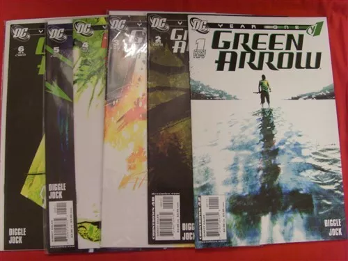 Green Arrow Year One 1-6 Dc Comic Set Complete 1St Prints Diggle Jock 2007 Nm