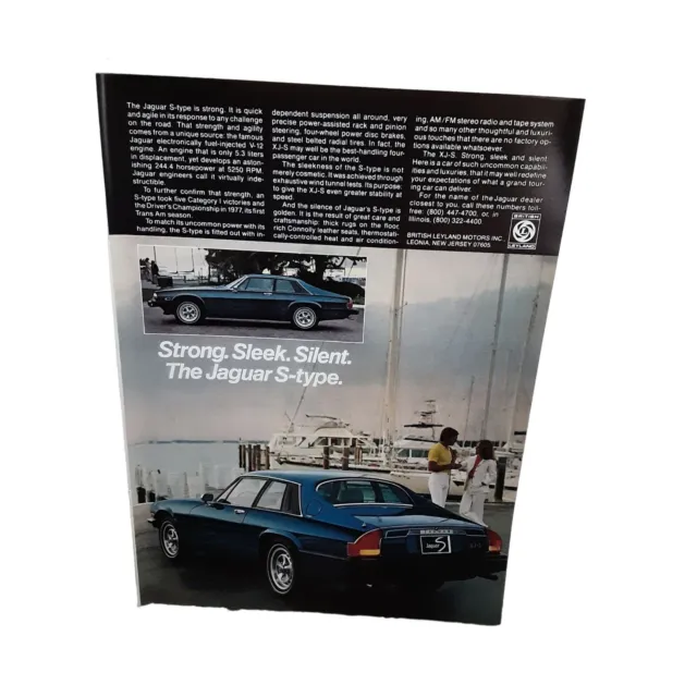 1978 Jaguar S Type Car Original Print Ad Vintage
