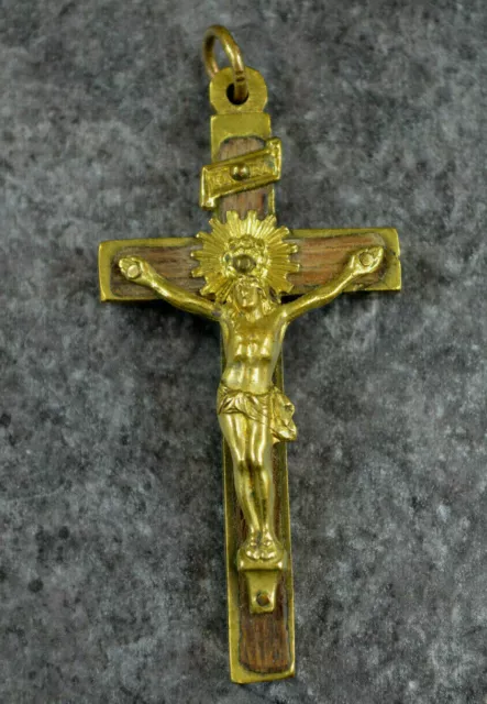 Religious Jewelry - Antique And Large Pendant Religious Cross 19Th Eme