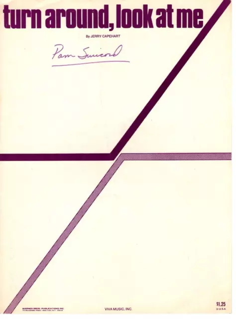 Sheet Music Turn Around, Look at Me 1961 By Jerry Capehart