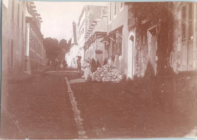 Martinique, Saint-Pierre, rue des Ursulines Vintage print Tirage citrate  6x