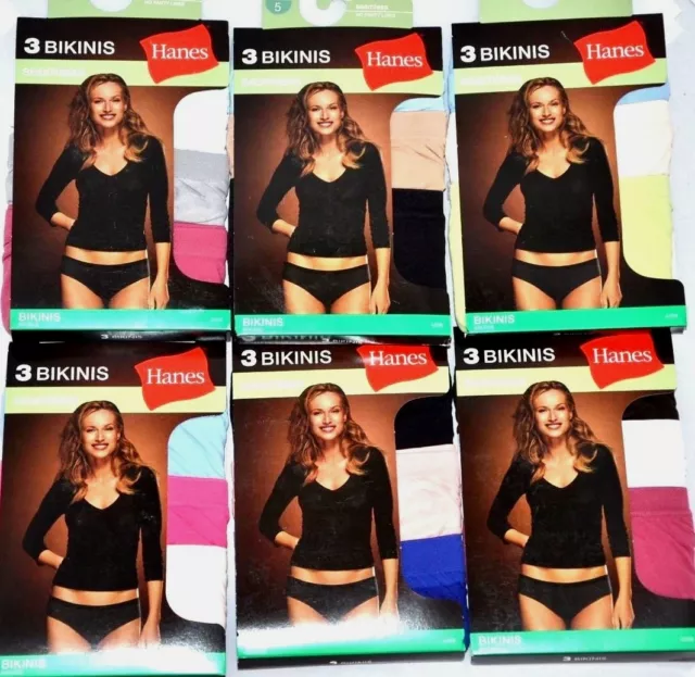 PACK OF 3 Hanes Bikinis Seamless No Panty Lines Underwear Size 5/S Choose  Color $5.95 - PicClick