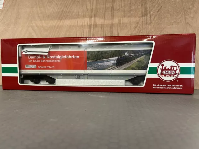 LGB RhB Garden Railway Special Edition Sliding Wall Wagon 1