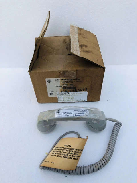 GAI-TRONICS 10450-202 Amplificato Cornetta Assemblaggio Centra Pagine # Nuovo